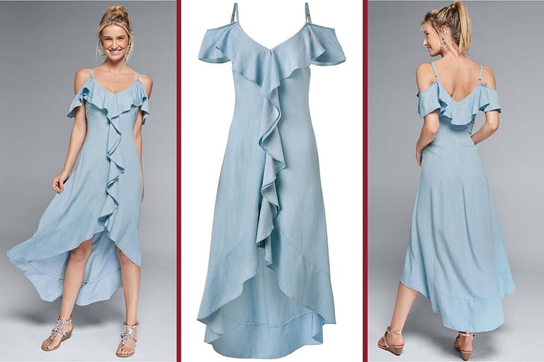 CHAMBRAY DRESS IN LIGHT WASH