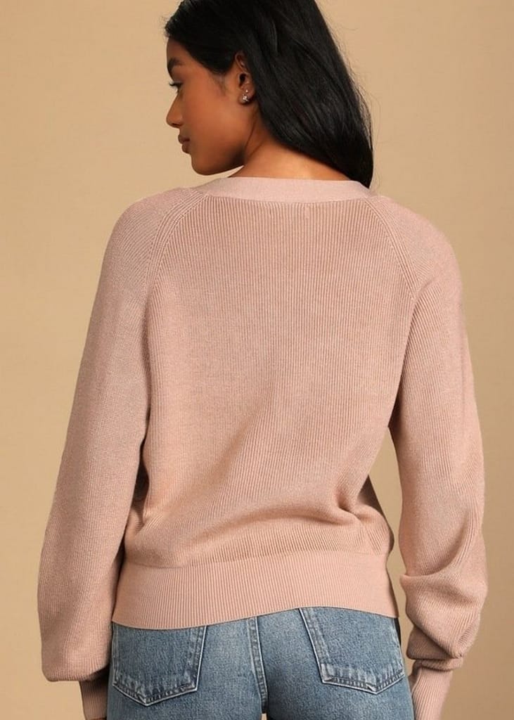 BUTTON ME UP TAUPE KNIT CARDIGAN SWEATER