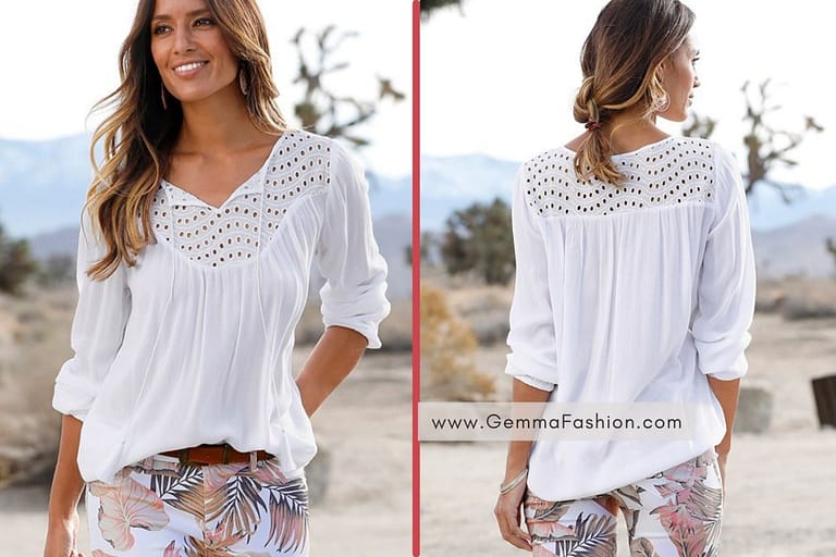 OVERSIZED TIE FRONT BLOUSE