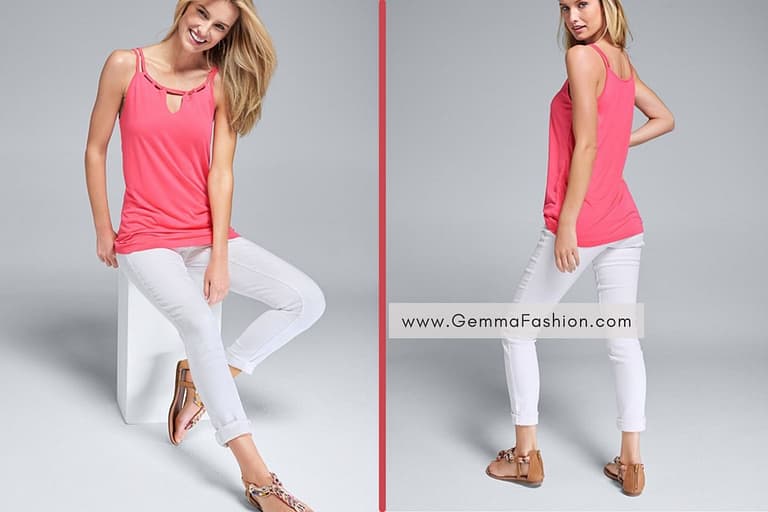 CASUAL TANK IN CORAL